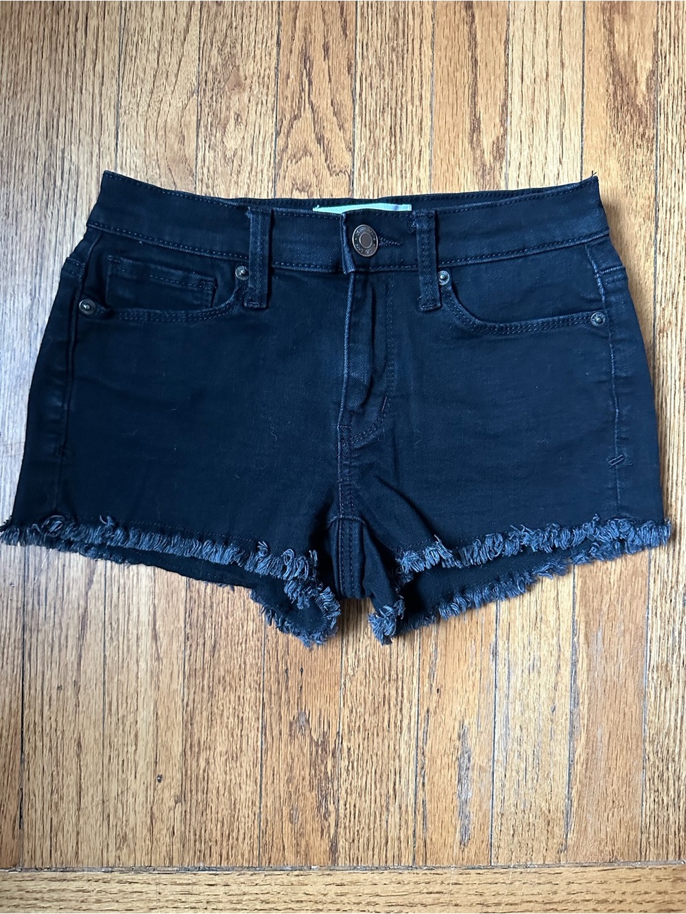 Mudd Black Cutoff Jean Shorts - Juniors 0